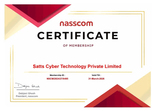 NASSCOM Membership Certificate